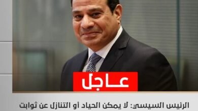 الرئيس السيسي: ترحيل وتهجير الفلسطينيين "ظلم لا يمكن أن نشارك فيه"