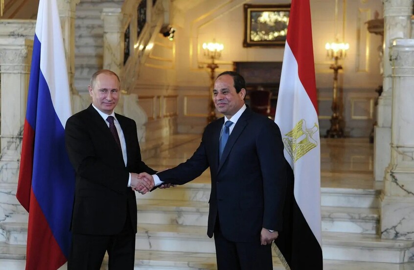 الرئيس المصري والرئيس ونظيره الروسي