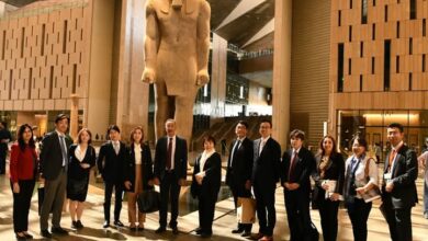 المتحف المصري الكبير.. يستقبل رئيس جمهورية جزر القمر ووزيرة التعليم والثقافة اليابانية