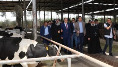  وزير الزراعة يتفقد المزارع والمشروعات الإنتاجية بدير مارمينا بالإسكندرية