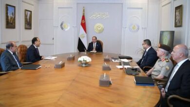 الرئيس السيسي يجتمع برئيس الوزراء وعدد من الوزراء والمسؤولين