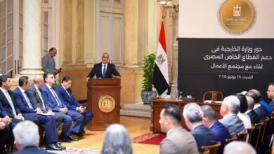 وزير الخارجية. يُشارك في المائدة المستديرة  لدعم القطاع الخاص وزيادة الصادرات المصرية