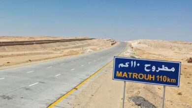 افتتاح وتشغيل القطاع الرابع من إزدواج طريق سيوة مطروح بطول 50 كم