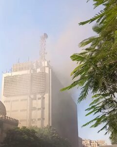 حريق في سنترال رمسيس وسط القاهرة وتأثر خدمات الاتصالات