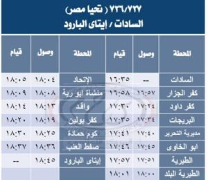 "السكة الحديد": تشغيل خدمة جديدة بقطارات "تحيا مصر" بين إيتاي البارود والسادات
