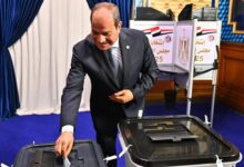 الرئيس عبد الفتاح السيسي يدلي بصوته في انتخابات مجلس الشيوخ