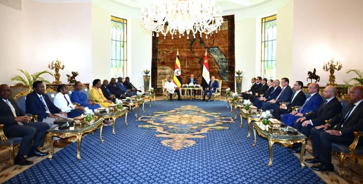 الرئيس عبد الفتاح السيسي يستقبل رئيس جمهورية أوغندا