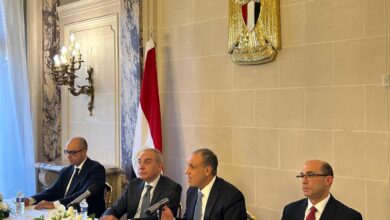 وزير الخارجية يناقش سبل تلبية احتياجات ومقترحات الجالية المصرية بفرنسا