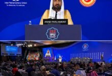 "اليماحي" يطالب برلمانات العالم بإدانة الاعتداءات الإيرانية ضد الدول العربية