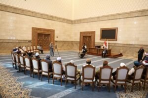  وزير الأوقاف يستقبل وفدًا من علماء باكستان بمسجد مصر

